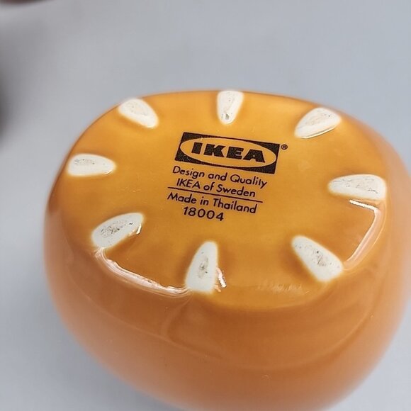 Set Of 4 IKEA Pottery Coffee Mugs No Handles Asymmetrical Fall Color Ceramic Tea - Picture 3 of 4